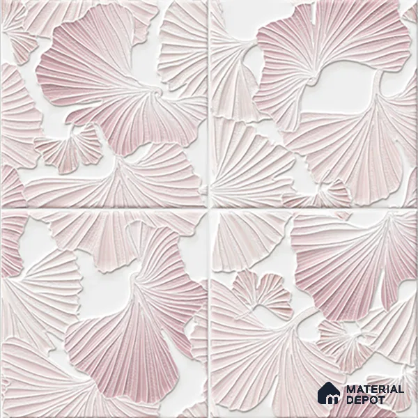 Floral Wall Tile TL 07244 C Florina 4002 Granula 1 ft x 1 ft Ceramic Matte Finish - 9 mm  | 2 mm Spacer is Mandatory | Please Expect a Slight Variation of Pattern (Sample)